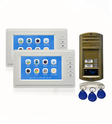 Smart Villa Front Door Intercom System 7 Inch TFT LCD Color Password Unlock